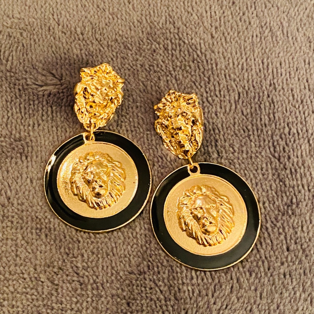 Designer inspired Lion head Earrings